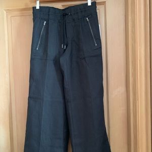 Athleta Cabo Black Linen Pants 0P